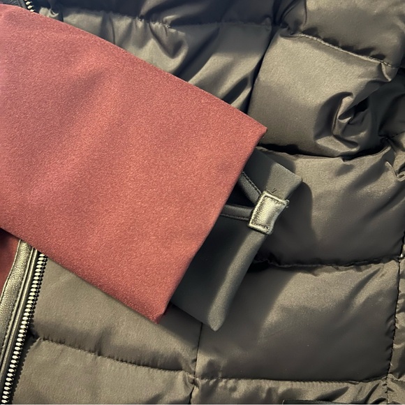 Rudsak “Toronto” Down Parka Jacket in Bordeaux Red with Real Fur; Size L - Picture 10 of 14